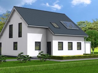 Fertighaus Sofia 150 von Klaus Kowalski Immobilien Schlüsselfertig ab 194698€, Satteldach-Klassiker Außenansicht 3