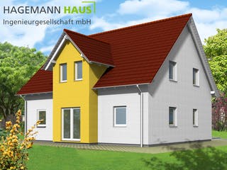 Fertighaus Solis von Hagemann Haus Schlüsselfertig ab 211700€, Satteldach-Klassiker Außenansicht 3