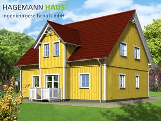 Fertighaus Solis von Hagemann Haus Schlüsselfertig ab 211700€, Satteldach-Klassiker Außenansicht 1
