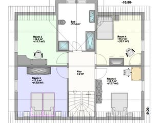 Fertighaus Solis von Hagemann Haus Schlüsselfertig ab 211700€, Satteldach-Klassiker Grundriss 2