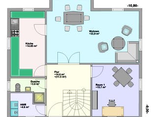 Fertighaus Solis von Hagemann Haus Schlüsselfertig ab 211700€, Satteldach-Klassiker Grundriss 1
