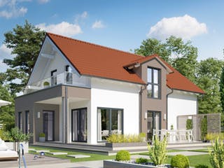 Fertighaus Solitaire-E-125 Entwurf 3 von SCHWABENHAUS Schlüsselfertig ab 265224€, Satteldach-Klassiker Außenansicht 1