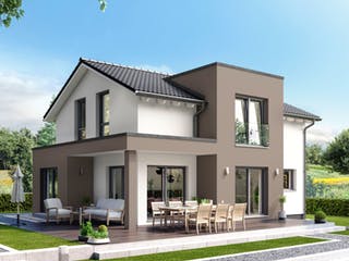 Fertighaus Solitaire-E-125 Entwurf 4 von SCHWABENHAUS Schlüsselfertig ab 269808€, Satteldach-Klassiker Außenansicht 1