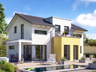 Fertighaus Solitaire-E-125 Entwurf 5 von SCHWABENHAUS Schlüsselfertig ab 265282€, Satteldach-Klassiker Außenansicht 1