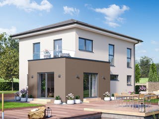 Fertighaus Solitaire-E-125 Entwurf 7 von SCHWABENHAUS Schlüsselfertig ab 296227€, Stadtvilla Außenansicht 1