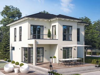Fertighaus Solitaire-E-125 Entwurf 8 von SCHWABENHAUS Schlüsselfertig ab 296093€, Stadtvilla Außenansicht 1