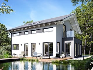 Fertighaus Solitaire-E-145 Entwurf 4 von SCHWABENHAUS Schlüsselfertig ab 294083€, Satteldach-Klassiker Außenansicht 1