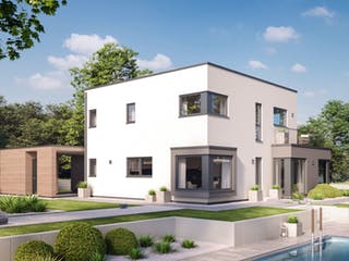 Fertighaus Solitaire-E-145 Entwurf 9 von SCHWABENHAUS Schlüsselfertig ab 317350€, Cubushaus Außenansicht 1