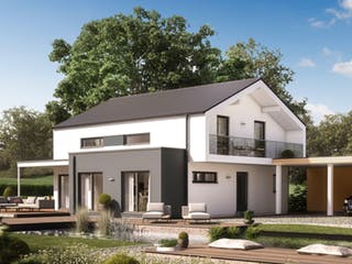 Fertighaus Solitaire-E-165 Entwurf 5 von SCHWABENHAUS Schlüsselfertig ab 318675€, Satteldach-Klassiker Außenansicht 1