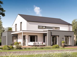 Fertighaus Solitaire-E-165 Entwurf 5 von SCHWABENHAUS Schlüsselfertig ab 318675€, Satteldach-Klassiker Außenansicht 2