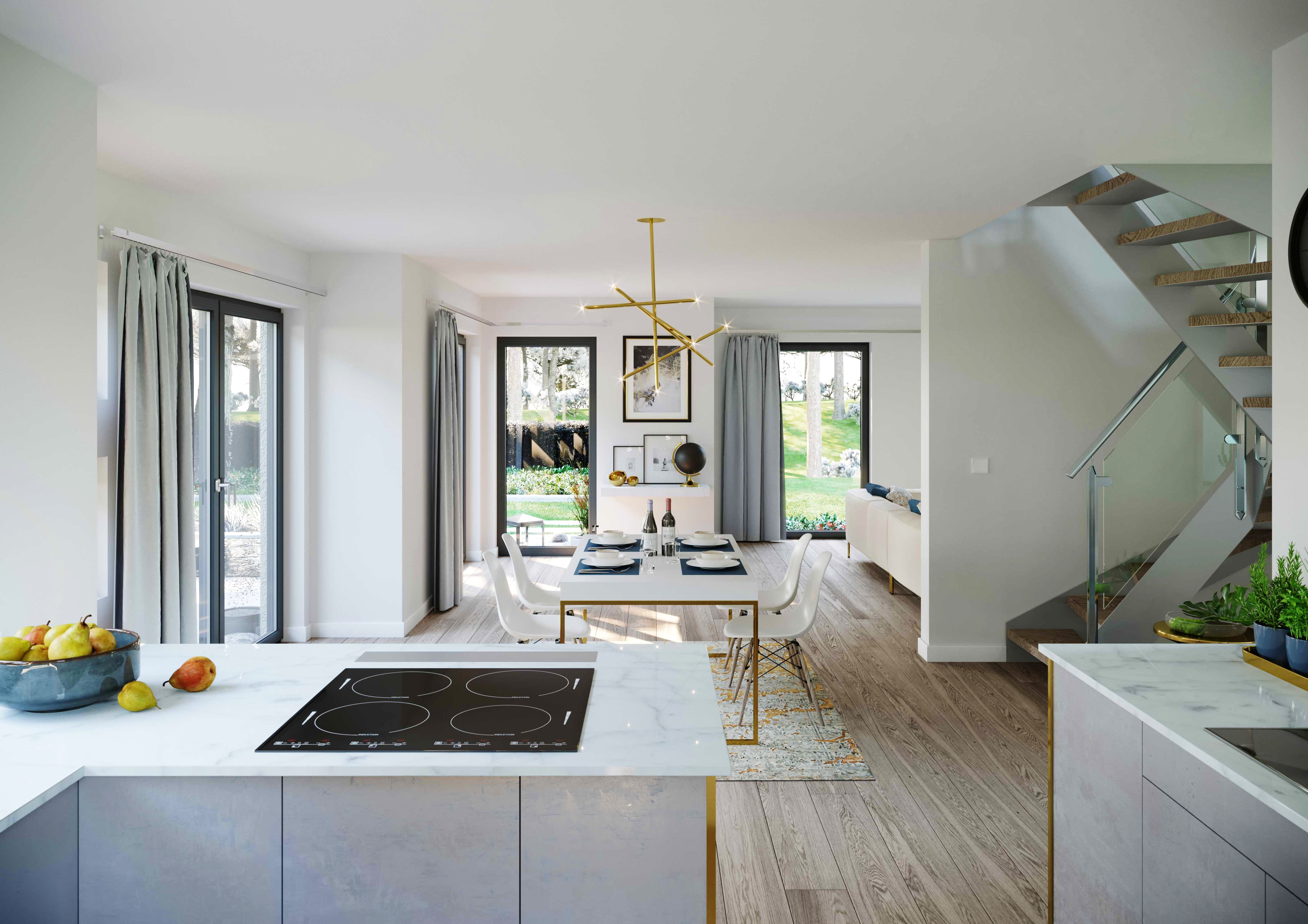 Fertighaus Solitaire-E-165 E4 von SCHWABENHAUS Schlüsselfertig ab 414429€, Satteldach-Klassiker Innenansicht 1