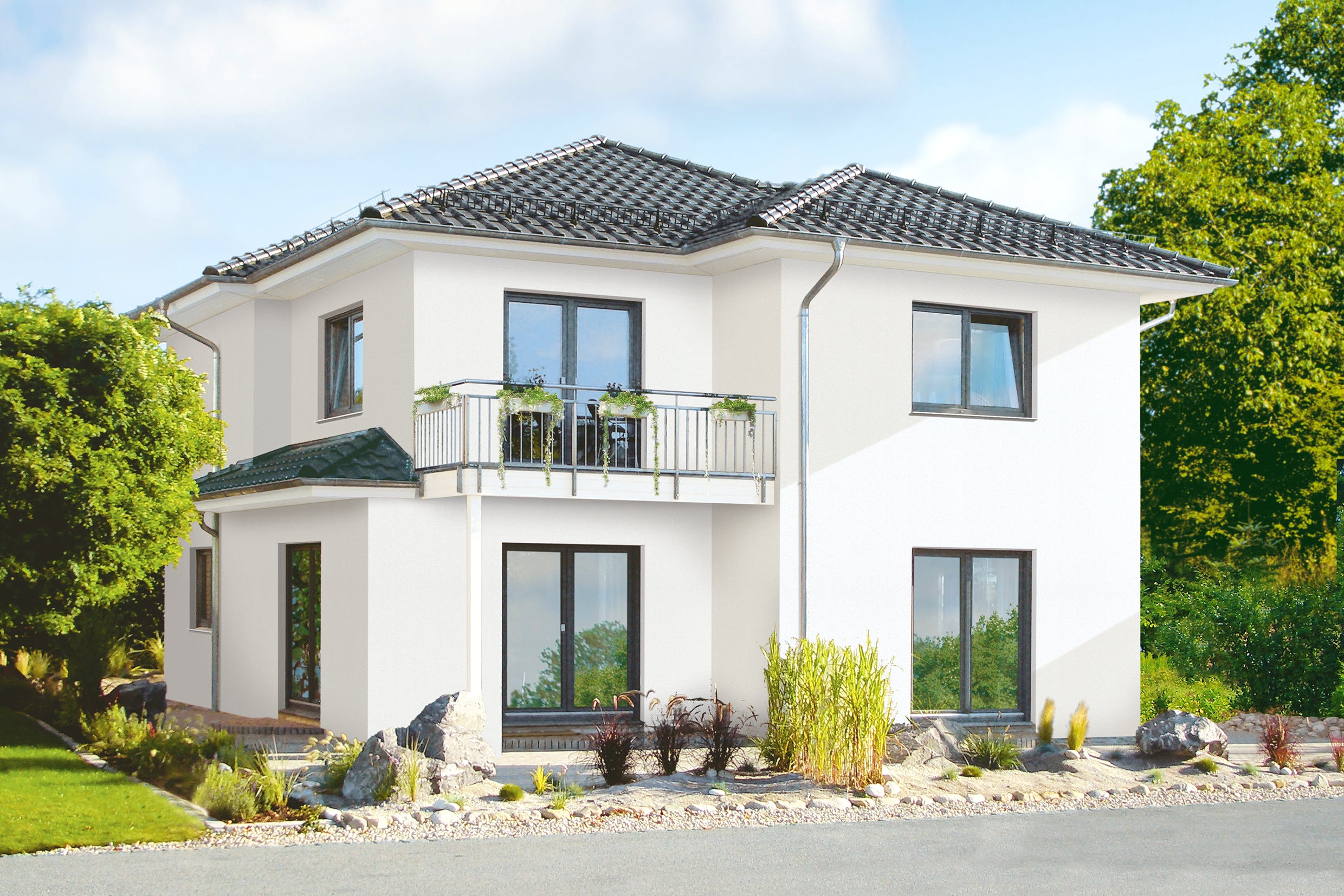 Fertighaus Solitüde von Danhaus Schlüsselfertig ab 440784€, Stadtvilla Außenansicht 2