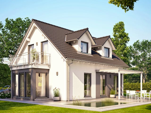 Satteldachhaus SOLUTION 124 V3 von Living Fertighaus