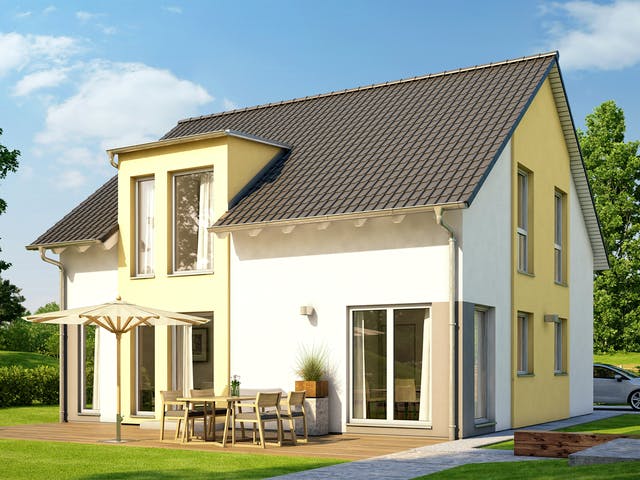 Außenansicht Solution 151 V5 von Living Fertighaus AT