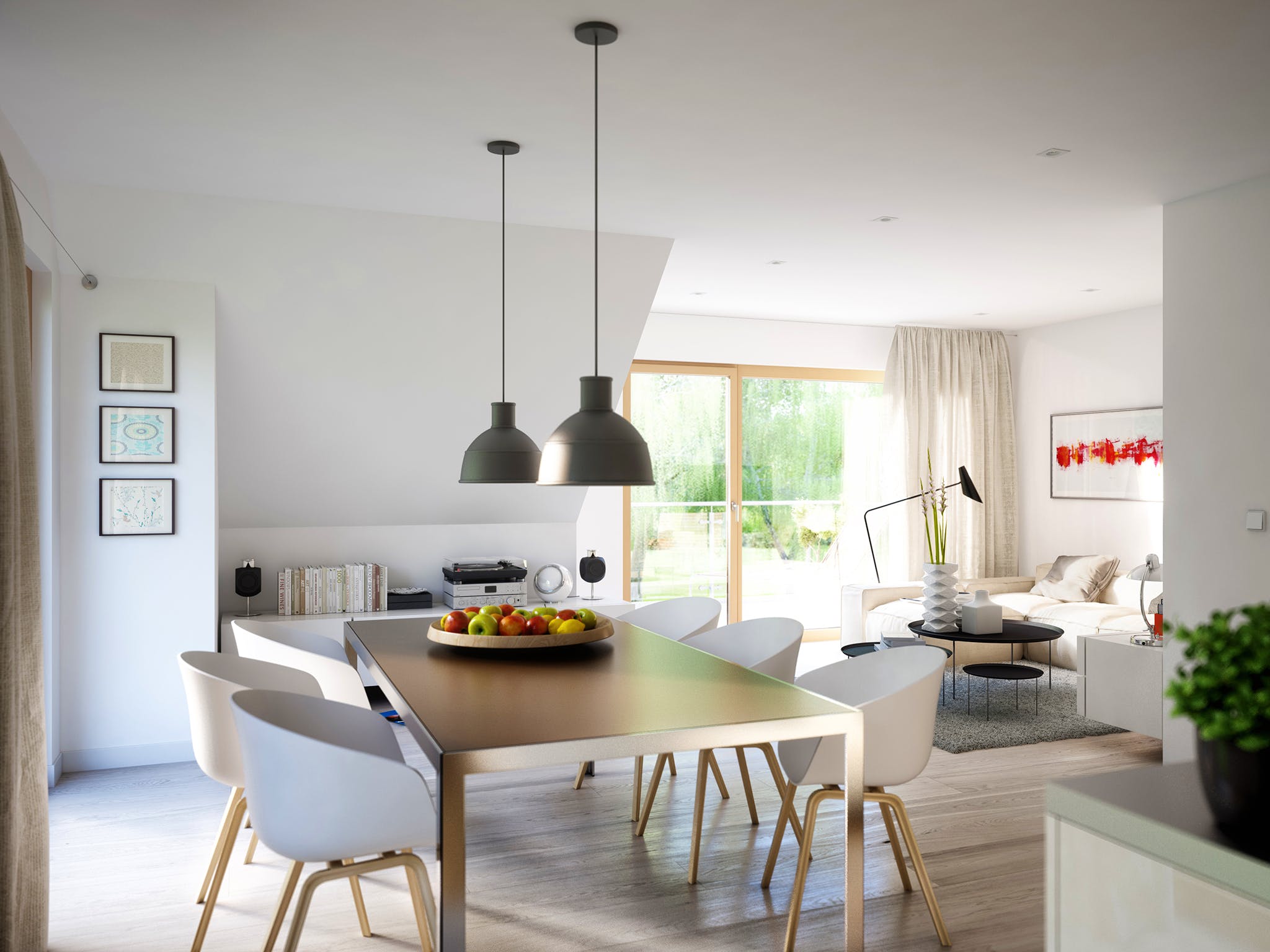 Fertighaus SOLUTION 204 V8 L von Living Fertighaus Ausbauhaus ab 491754€, Cubushaus Innenansicht 1