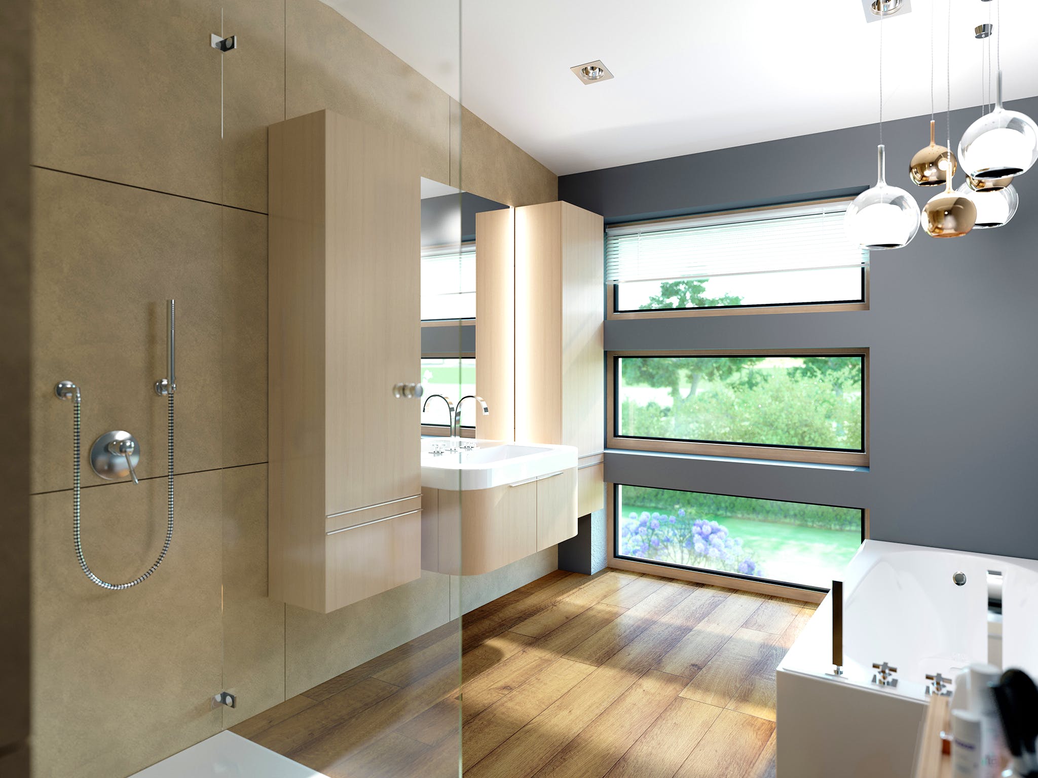 Fertighaus SOLUTION 204 V5 L (out) von Living Fertighaus AT Ausbauhaus ab 136928€, Satteldach-Klassiker Innenansicht 1