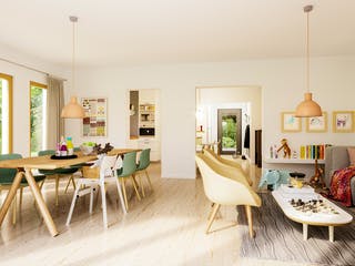 Fertighaus SOLUTION 242 V3 von Living Fertighaus Schlüsselfertig ab 565861€, Satteldach-Klassiker Innenansicht 2