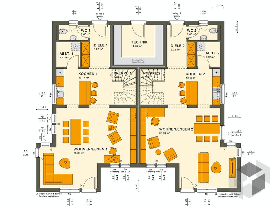 SOLUTION 242 V6 von Living Haus Grundriss