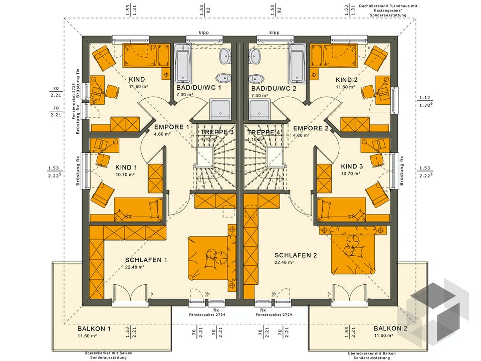 SOLUTION 242 V6 von Living Haus Grundriss