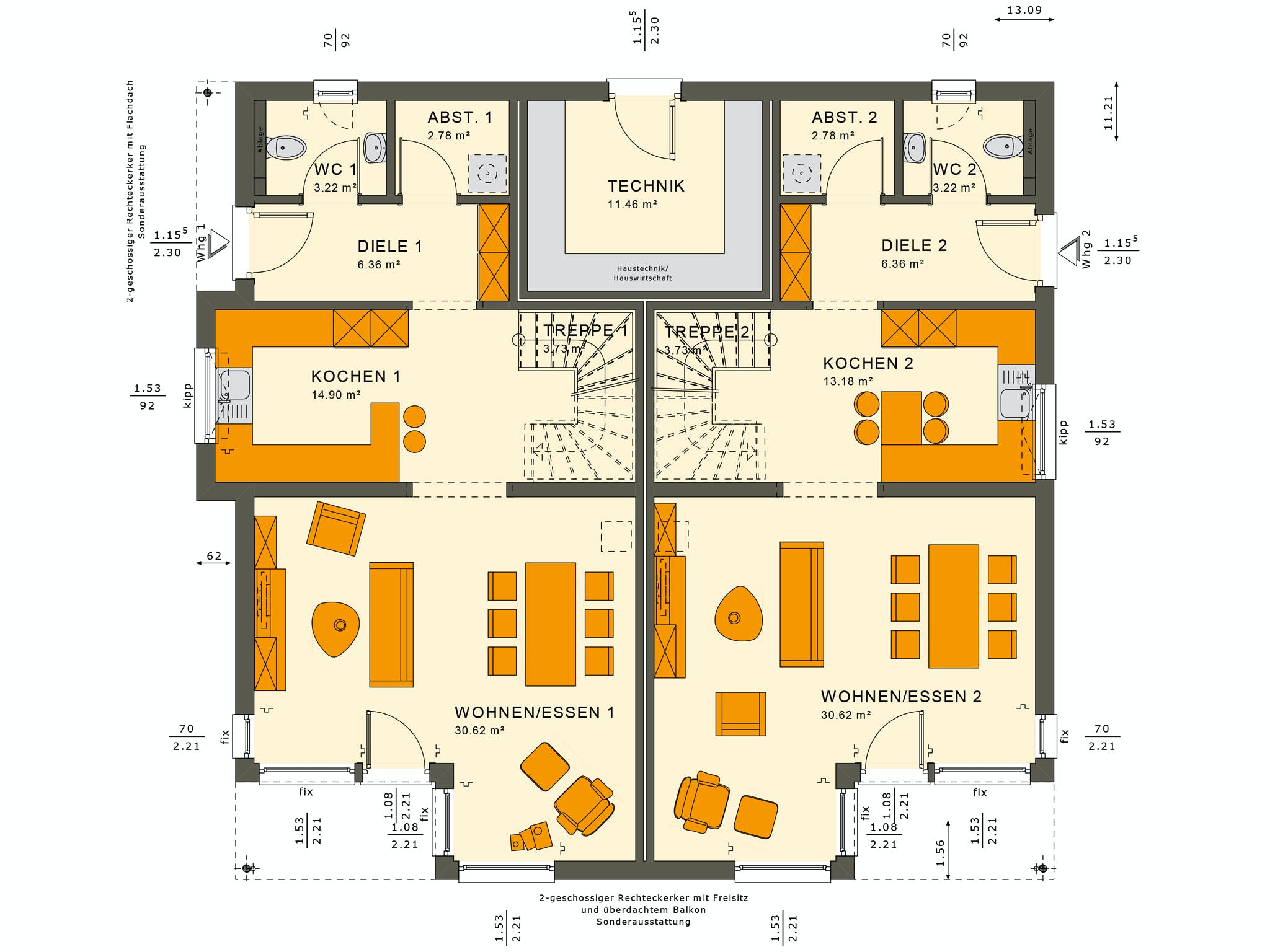 Fertighaus SOLUTION 242 V7 von Living Fertighaus Ausbauhaus ab 567414€, Cubushaus Grundriss 1