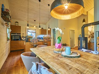 Fertighaus Kundenhaus Bauer von Sonnleitner Holzbau, Bungalow Innenansicht 5