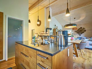 Fertighaus Kundenhaus Bauer von Sonnleitner Holzbau, Bungalow Innenansicht 6