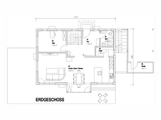Fertighaus Kundenhaus Schliersee von Sonnleitner Holzbau, Satteldach-Klassiker Grundriss 1