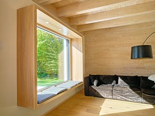 Fertighaus Kundenhaus Severin von Sonnleitner Holzbau, Satteldach-Klassiker Innenansicht 1