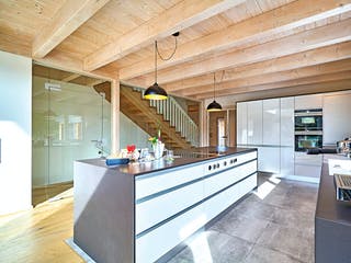 Fertighaus Kundenhaus Severin von Sonnleitner Holzbau, Satteldach-Klassiker Innenansicht 8