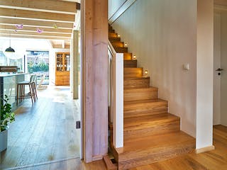 Fertighaus Kundenhaus Severin von Sonnleitner Holzbau, Satteldach-Klassiker Innenansicht 9