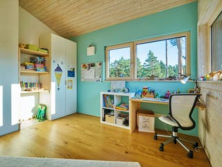Fertighaus Kundenhaus Wittelsbach von Sonnleitner Holzbau, Satteldach-Klassiker Innenansicht 7