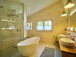 Fertighaus Kundenhaus Wittelsbach von Sonnleitner Holzbau, Satteldach-Klassiker Innenansicht 8