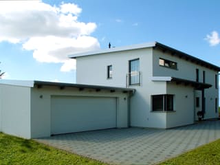 Fertighaus Speziale Exclusive von Albert Haus Schlüsselfertig ab 359500€, Pultdachhaus Außenansicht 2