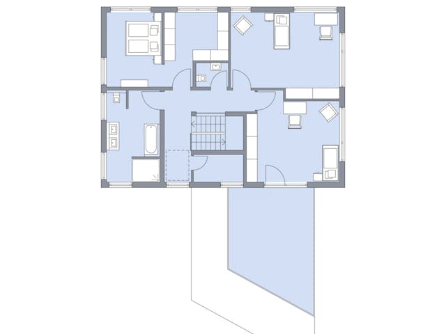 Massivhaus Haus Erhardt von Splietker Bau, Satteldach-Klassiker Grundriss 1