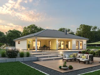 Massivhaus Bungalow BGL 114 von SR System Schlüsselfertig ab 269500€, Bungalow Außenansicht 1