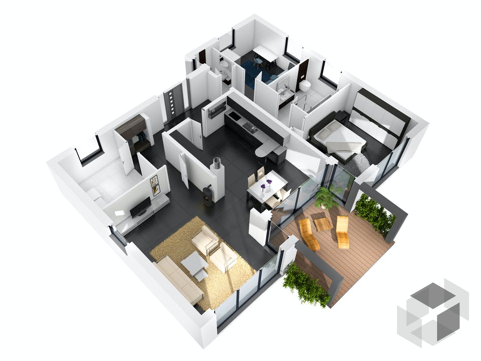 Bungalow BGL 120 von SR System Grundriss