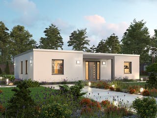Massivhaus Bungalow BGL 121 von SR System Schlüsselfertig ab 229380€, Bungalow Außenansicht 2