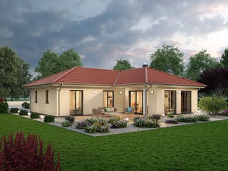Massivhaus Bungalow BGL 122 von SR System Schlüsselfertig ab 269500€, Bungalow Außenansicht 1