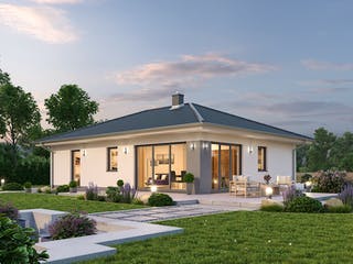 Massivhaus Bungalow BGL 87 von SR System Schlüsselfertig ab 222900€, Bungalow Außenansicht 1