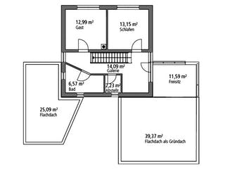 Massivhaus Bauhaus BHS 146 von SR System, Cubushaus Grundriss 2