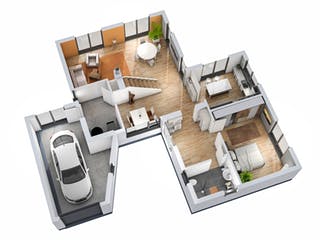 Massivhaus Bauhaus BHS 146 von SR System, Cubushaus Grundriss 3