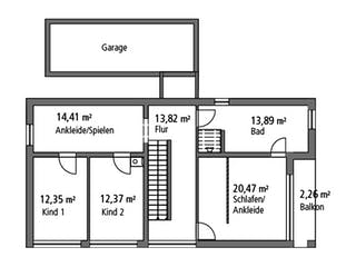 Massivhaus Bauhaus BHS 182 von SR System Schlüsselfertig ab 359500€, Cubushaus Grundriss 2