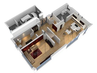 Massivhaus Bauhaus BHS 182 von SR System Schlüsselfertig ab 359500€, Cubushaus Grundriss 3