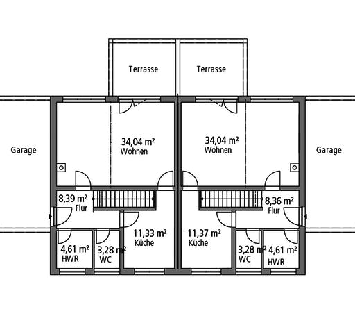 SR System - Doppelhaus DHH 119 Floorplan 1