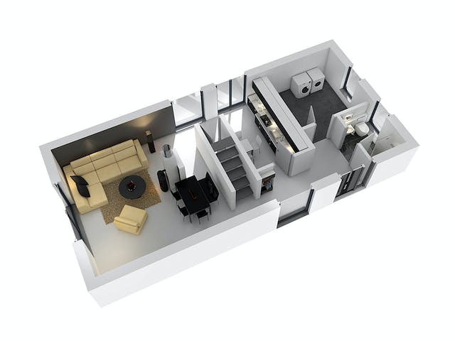 Massivhaus Einfamilienhaus EFH 122 von SR System Schlüsselfertig ab 259500€, Satteldach-Klassiker Grundriss 3