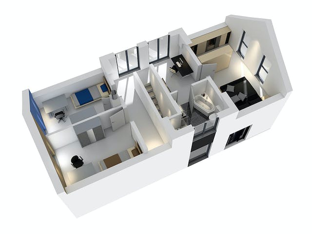 Massivhaus Einfamilienhaus EFH 122 von SR System Schlüsselfertig ab 259500€, Satteldach-Klassiker Grundriss 4