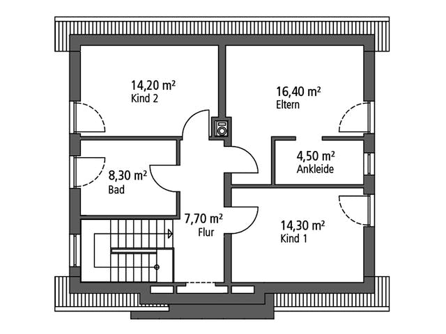 Massivhaus Einfamilienhaus EFH 124 von SR System Schlüsselfertig ab 308388€, Satteldach-Klassiker Grundriss 2