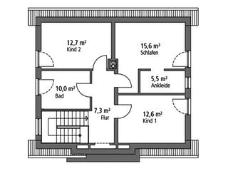 Massivhaus Einfamilienhaus EFH 136 von SR System Schlüsselfertig ab 279500€, Satteldach-Klassiker Grundriss 2