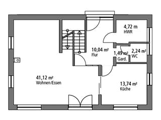 Massivhaus Einfamilienhaus EFH 139 von SR System, Satteldach-Klassiker Grundriss 1