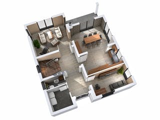 Massivhaus Einfamilienhaus EFH 147 von SR System Schlüsselfertig ab 309500€, Satteldach-Klassiker Grundriss 3